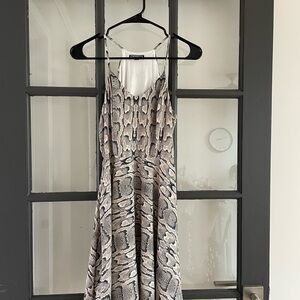 Express snakeskin print dress